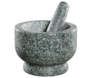 Goliath Natural Granite Mortar and Pestle Set, 5in Tall, Gray