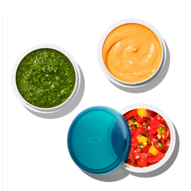 OXO PREP&GO S/3 CONDIMENT JARS