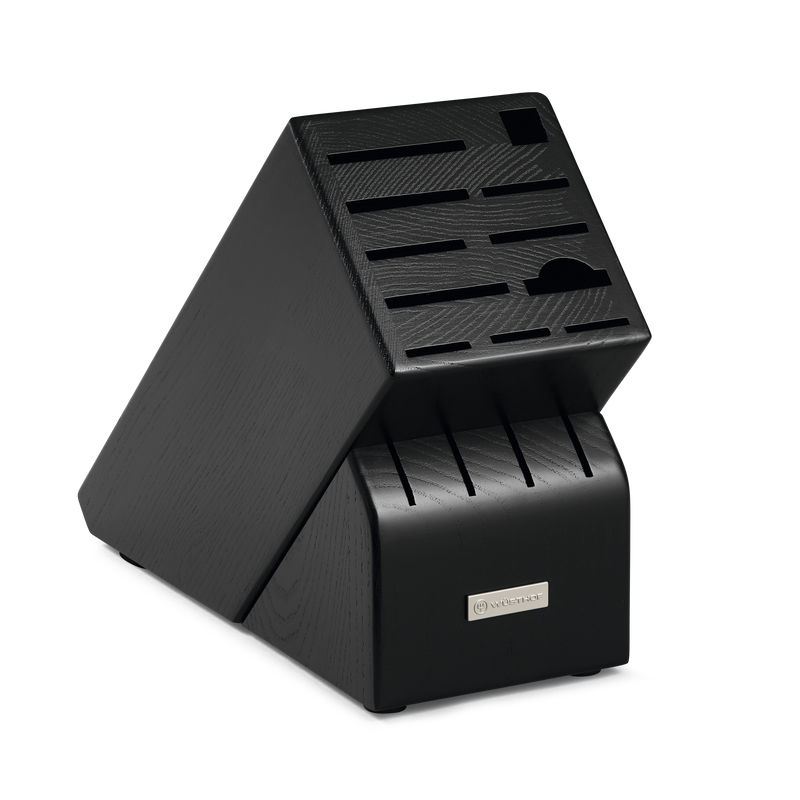 Wüsthof 15-Slot Ash Wood Knife Block in Black