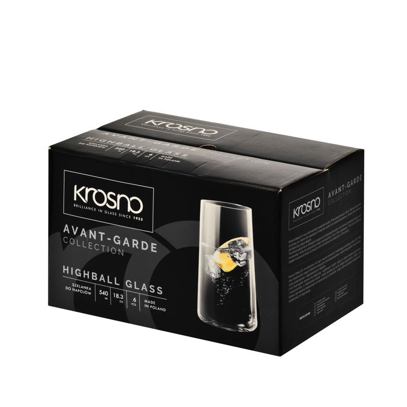 KROSNO - AVANTE-GARDE Glass Highball Set