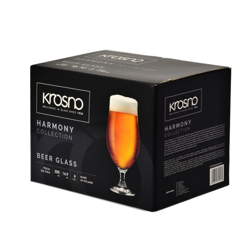 KROSNO - HARMONY Stemmed Beer Glass Set