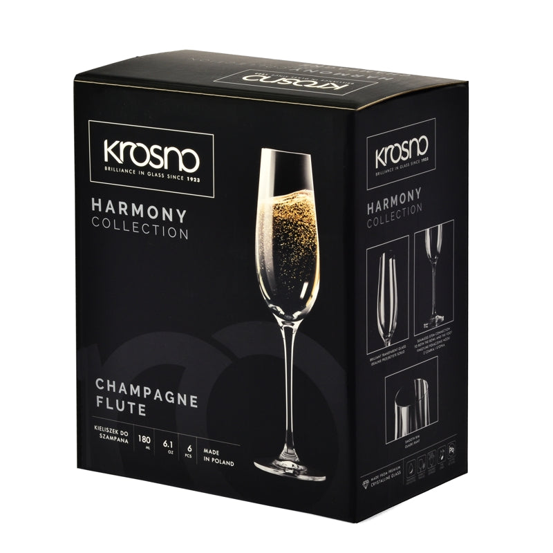 KROSNO - HARMONY Flute Glass Set