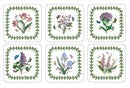 Botanic Garden Coasters 4" x 4" Set of 6