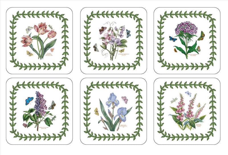 Botanic Garden Coasters 4" x 4" Set of 6