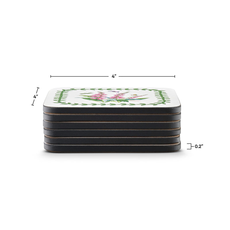 Botanic Garden Coasters 4" x 4" Set of 6