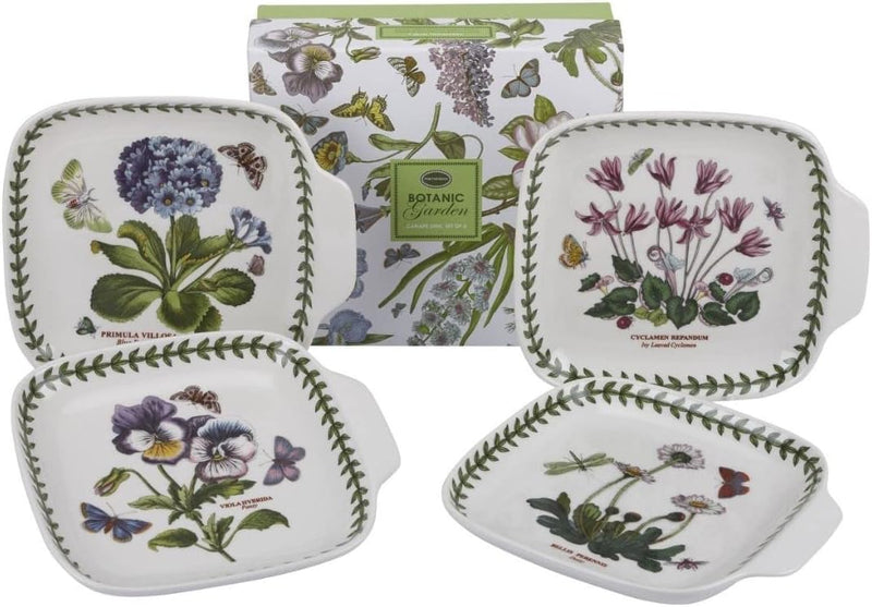 Botanic Garden Canapé Dishes 7.25" Set of 4