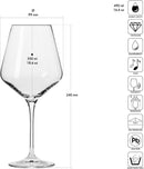 KROSNO - AVANTE-GARDE Red Wine Glass Set of 6