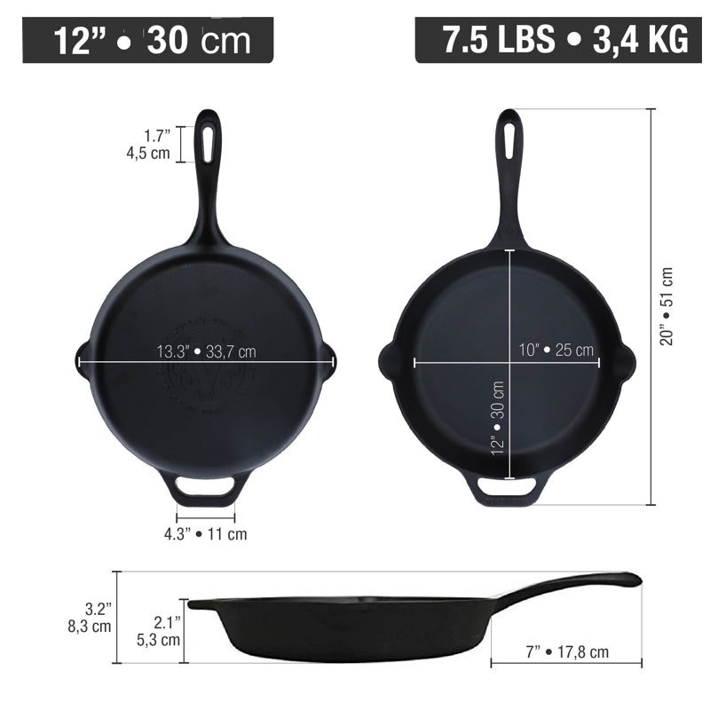 Victoria - Cast Iron Skillet 30 cm