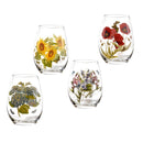 Botanic Garden Stemless Wine Glasses 19 oz Set of 4