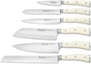 Wüsthof Classic Ikon Crème Seven Piece Knife Block Set with Crème Ash Wood Block - 1090470602 9877