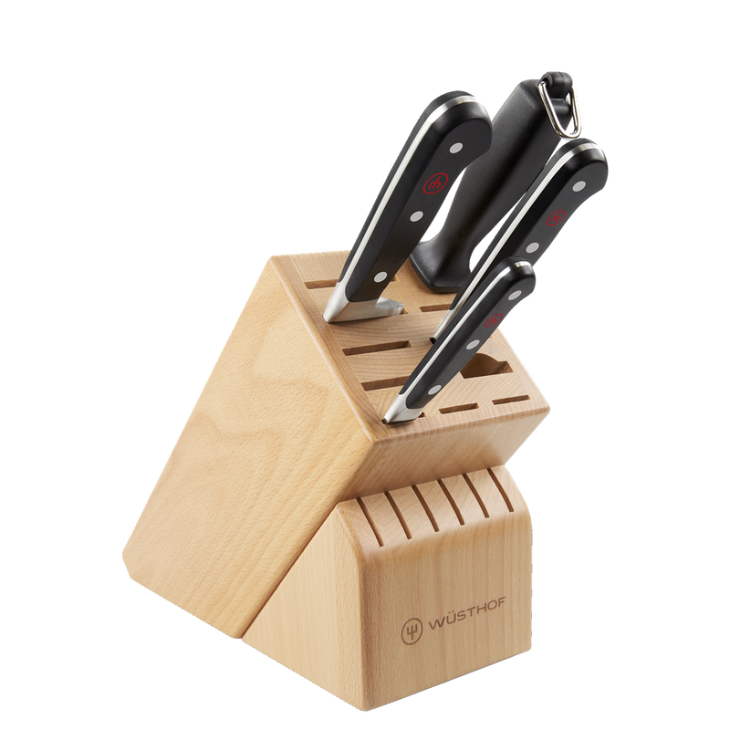 Wüsthof Classic 5-pcs. Natural Beech Knife Block Set