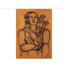 Femme au Bouquet Tea Towel