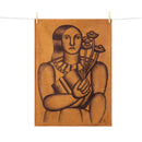 Femme au Bouquet Tea Towel