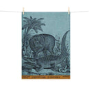 Hippopotame et Crocodile Tea Towel
