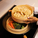 2-Tier Bamboo Steamer Baskets, 12-Inch