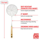 Deluxe Stainless Steel Spider Strainer, 5-Inch Basket