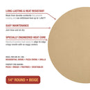 Round Pizza Stone, 14-Inch