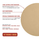 Round Pizza Stone, 16-Inch