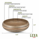 Lexa Bamboo Fruit Bowl, 12 Inch - Black