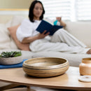 Lexa Bamboo Fruit Bowl, 12 Inch - Black
