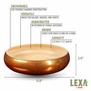 Lexa Bamboo Fruit Bowl, 12 Inch - Copper