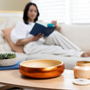 Lexa Bamboo Fruit Bowl, 12 Inch - Copper