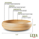 Lexa Bamboo Fruit Bowl, 12 Inch - Natural