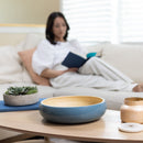 Lexa Bamboo Fruit Bowl, 12 Inch - Navy