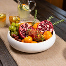 Lexa Bamboo Fruit Bowl, 12 Inch - White