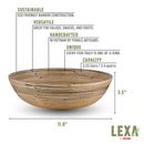 Lexa Bamboo Salad Bowl, 12 Inch - Black