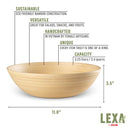 Lexa Bamboo Salad Bowl, 12 Inch - Natural