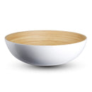 Lexa Bamboo Salad Bowl, 12 Inch - White