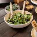 Lexa Bamboo Salad Bowl, 12 Inch - White