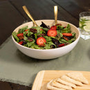 Lexa Bamboo Salad Bowl, 12 Inch - White