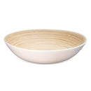 Lexa Bamboo Salad Bowl, 14 Inch - White