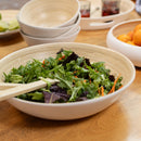 Lexa Bamboo Salad Bowl, 14 Inch - White