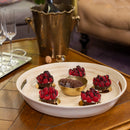 Lexa Bamboo Serving Tray w/ Handles, 16 Inch - White