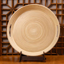 Lexa Bamboo Serving Tray w/ Handles, 16 Inch - White