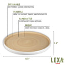 Lexa Bamboo Serving Tray, 16 Inch - White