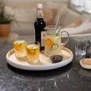 Lexa Bamboo Serving Tray, 16 Inch - White