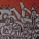 La Grande Parade Sur Fond Rouge Tea Towel