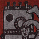 La Grande Parade Sur Fond Rouge Tea Towel