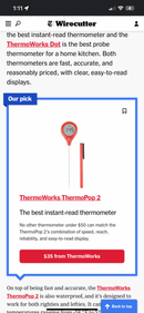 ThermoPop2® **NYT Best rated Thermometer**