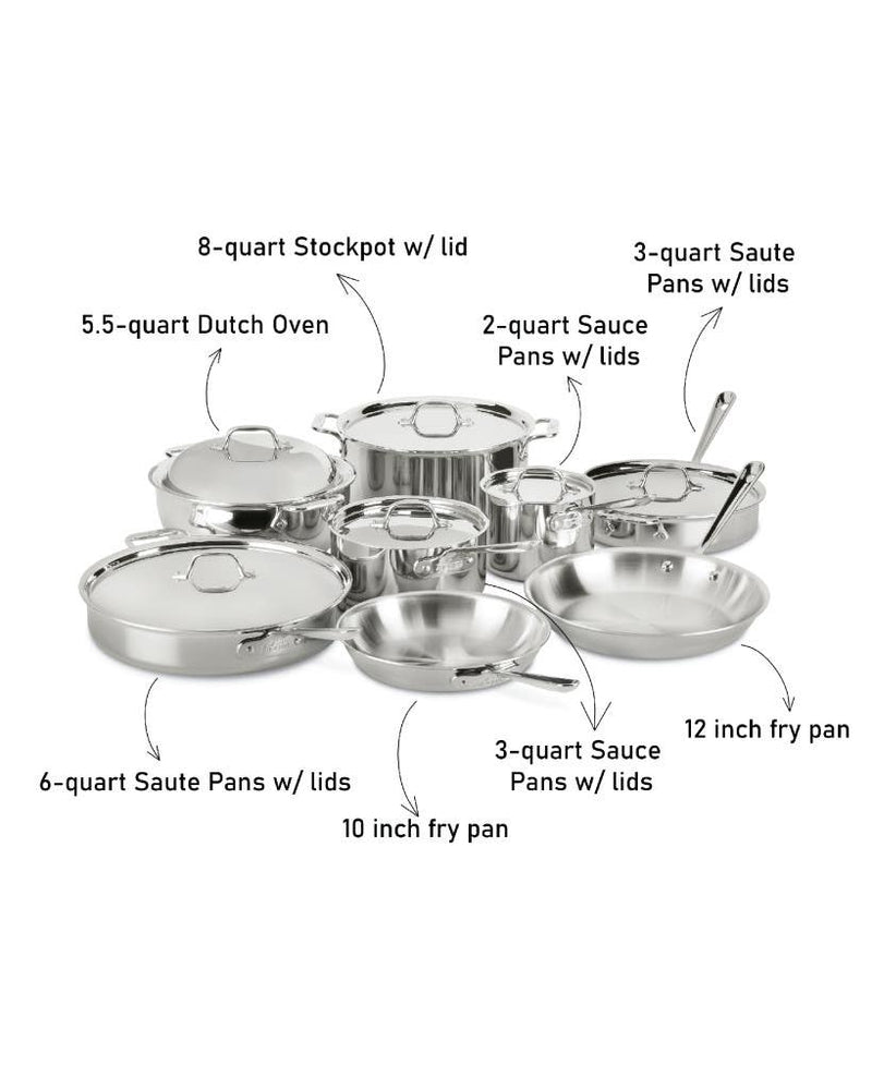 All-Clad d3 Stainless 14-Piece Set