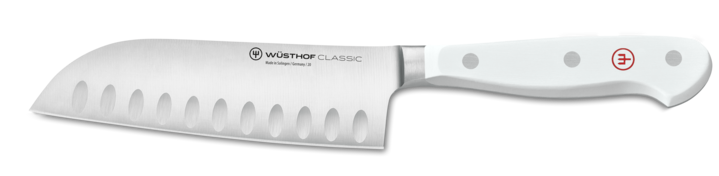 Wüsthof Classic White 5" Santoku, Hollow Ground