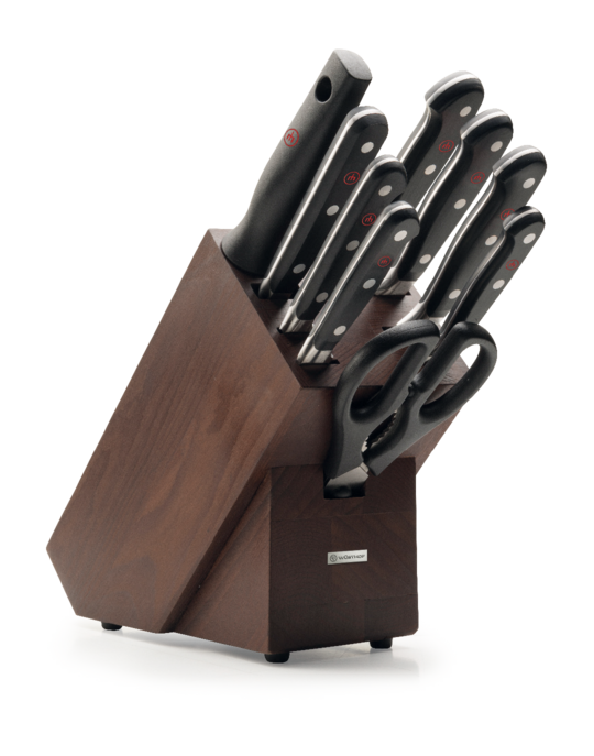Wüsthof Classic 10 Piece Knife Block Set with Brown Knife Block - 9843