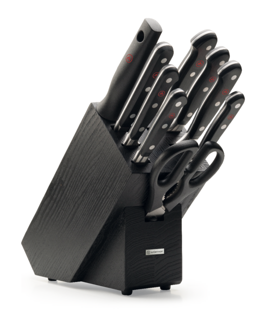 Wüsthof Classic Ten Piece Knife Block Set with Black Knife Block - 9844