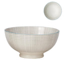 Kiri Porcelain Bowl Grey with Blue Trim 3 Sizes