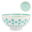 Kiri Porcelain Bowl Turquoise Daisy 3 Sizes