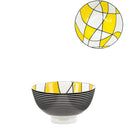 Kiri Porcelain Bowl Abstract Yellow, 3 Sizes.